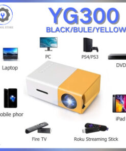Máy chiếu mini YG300 dễ dàng kết nối với điện thoại di động, máy tính bảng, máy tính xách tay——DIY TOOL STORE
