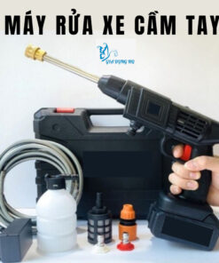 Máy rửa xe CẦM TAY CHẠY PIN SẠC cực khỏe. máy tưới cây, hút nước cao cấp .Hàng lõi đồng cty chuẩn