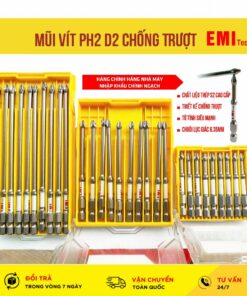 Mũi Vít Bắn Vít PH2 D2 Chống Trượt Thép S2 - Đầu 2 Cạnh Nam Châm Chuôi Lục Giác Cho Máy Khoan Pin