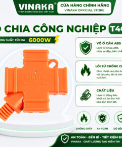 Ổ Cắm Chia Điện Không Dây Vinaka, Chịu Tải Công Nghiệp 6000W, Chống Cháy An Toàn Tiện Dụng - T4C/T4T