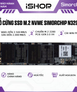 Ổ Cứng SSD M2 NVMe SIMORCHIP N320 256GB/512GB/1TB – PCIe Gen 3x4 Tốc Độ Cao, Chính Hãng 100%