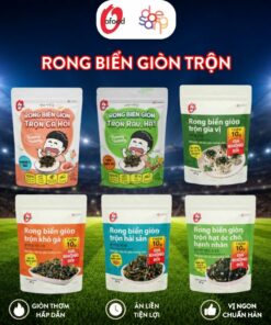 [O'Food] Rong biển giòn trộn khô gà, hải sản, hạt óc chó hạnh nhân, cá hồi, rau&hạt O'Food