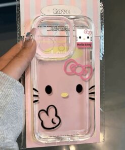 Ốp điện thoại iPhone 17 16 15 14 13 12 11 Pro Max X XR XS Max 7 8 Plus SE2020 Vỏ mềm trong suốt Biye Bow KT Cat