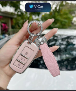 Ốp khóa xe hơi VF5, Limo Green màu hồng bảo vệ chìa khóa xe hơi chất liệu TPU