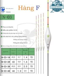 Phao Câu Nghi Điếu N-03 N-22 tăm dẹt nước sơn sáng ( hàng f )
