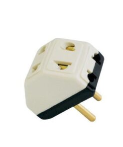 Phích Cắm Chia Ổ Điện 1 Ra 5 Lỗ Và Set 10 Nút Chặn Ổ Điện 2 Chấu/ đổi Chia 3, Xoay 180 độ