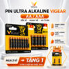 Pin AA / Pin AAA Ultra Alkaline Vigear Vỉ 8 Viên Chính Hãng dành cho đồng hồ điều khiển Tuổi Thọ 10 Năm