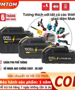 Pin Makita 15Cell 21-48V Mạch Vỏ Đen Chân Pin Phổ Thông 4cm,Pin XUMTOM dung lượng cao,Chuyên Dùng Cho Máy KHoan,Mài,Siết