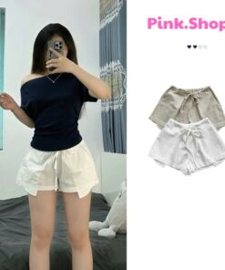 Quần short form rộng lộ túi, quần đùi ngắn lộ túi chất liệu kaki Quần Short