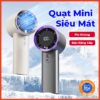 Quạt mini cầm tay M2 5000mAh di động màn hình hiển thị pin có thể sạc gió mạnh 100 tốc độ turbo phản lực