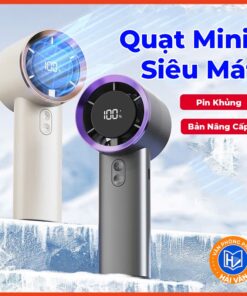 Quạt mini cầm tay M2 5000mAh di động màn hình hiển thị pin có thể sạc gió mạnh 100 tốc độ turbo phản lực