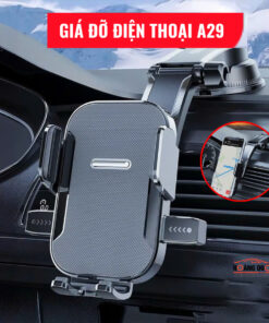 [Siêu Rẻ] Giá Đỡ Điện Thoại Hít Taplo Chắc Chắn Gọn Gàng, Dáng Thác Nước, Kẹp Điện Thoại A29 Không Che Tầm Nhìn