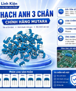 Thạch anh 4mz 5mhz 6mhz 8mhz 10mhz 12mhz 20mhz 3 chân chính hãng mutara