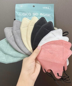Thùng 200 Chiếc Khẩu Trang 5D Mask LOKA 3 Lớp Kháng Khuẩn Hàng Chính Hãng Công Ty, Nhiều Màu Đẹp, Túi Zíp