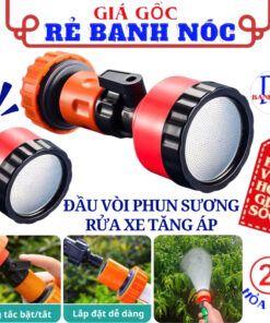 Vòi Nước Tưới Cây Phun Sương Tăng Áp Đa Năng, Đầu Vòi Phun Rửa Xe Làm Vườn, Vòi Xịt Tay Gạt Tiện Lợi
