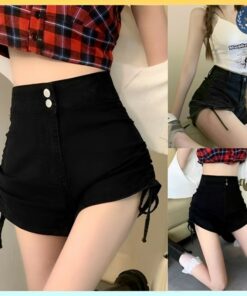 💥[Q019] Quần SHORT KAKI DÂY RÚT 2 bên nữ co giãn tôn dáng năng động và cá tính - L2M